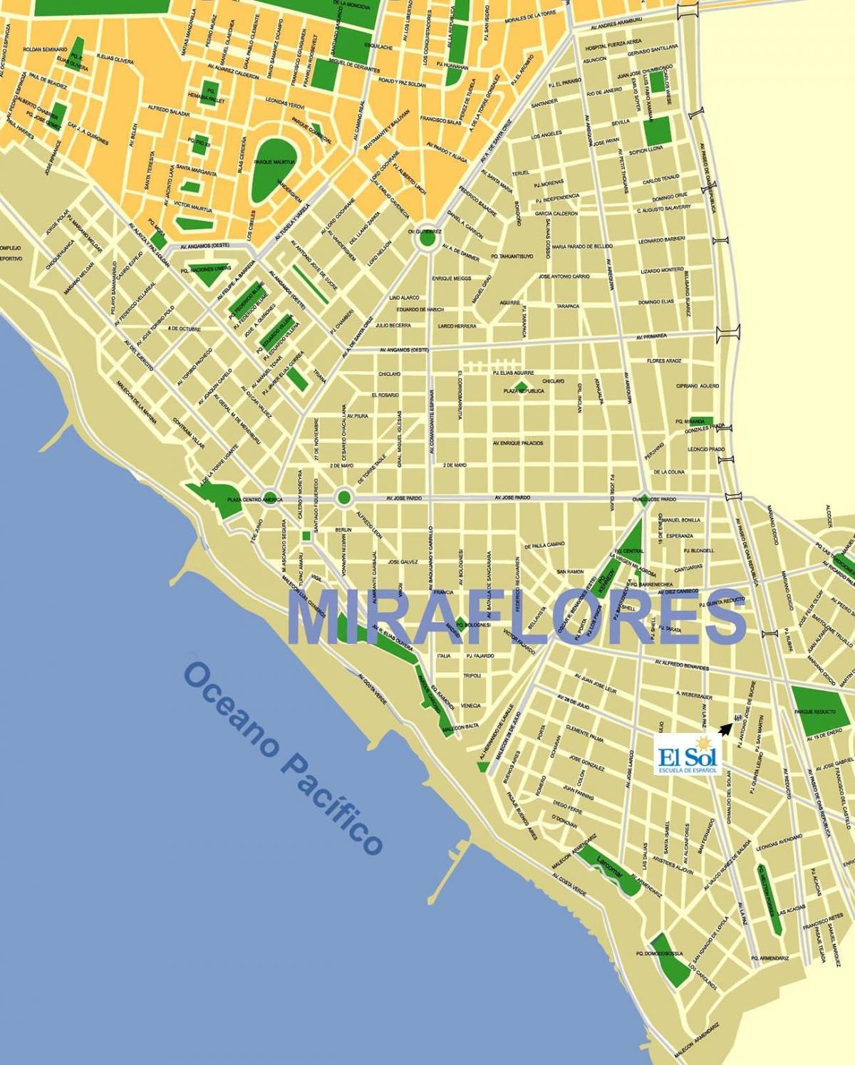 miraflores ਲੀਮਾ ਨਕਸ਼ਾ